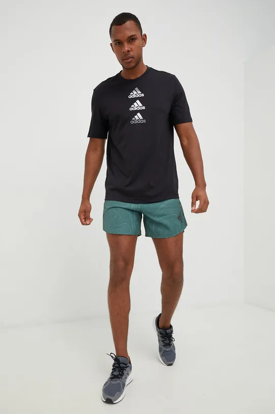 Μπλουζάκι προπόνησης adidas Performance Designed To Move μαύρο