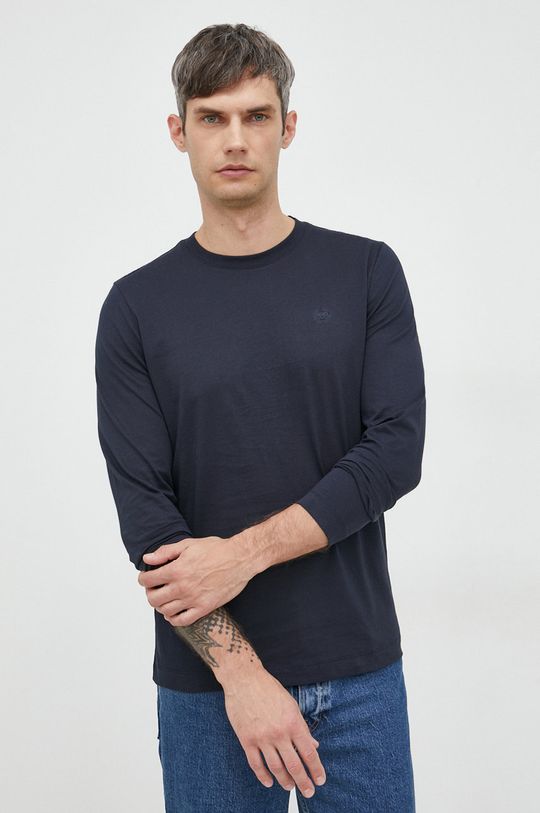 námořnická modř Bavlněné tričko s dlouhým rukávem Liu Jo Pánský