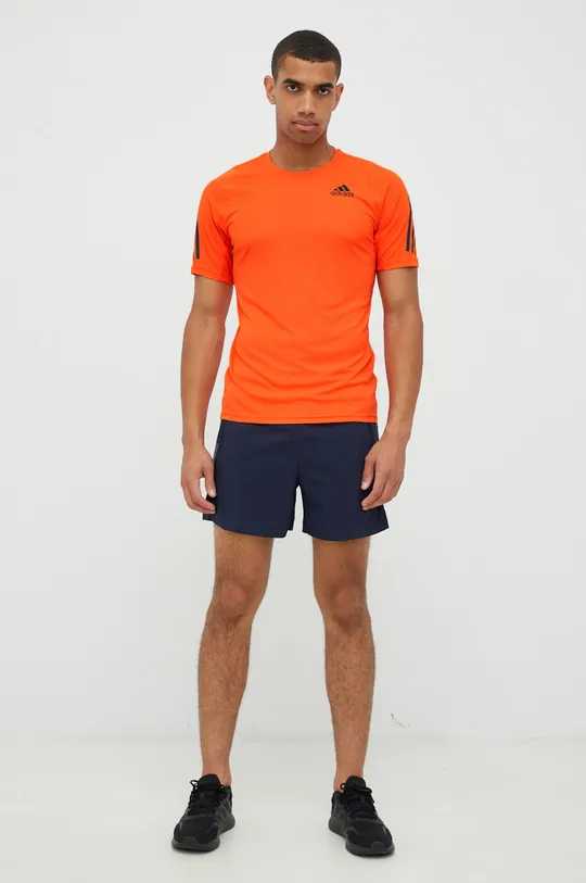 Μπλουζάκι για τρέξιμο adidas Performance Run Icon πορτοκαλί
