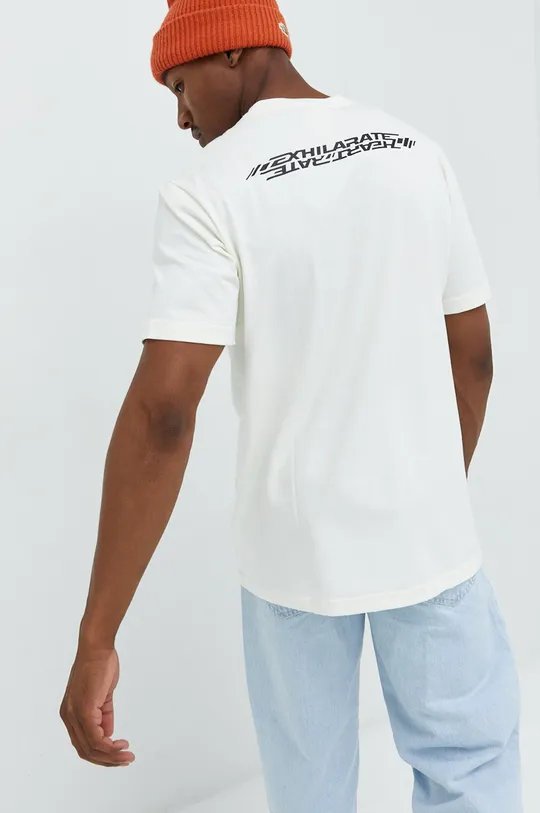 Хлопковая футболка adidas Originals бежевый