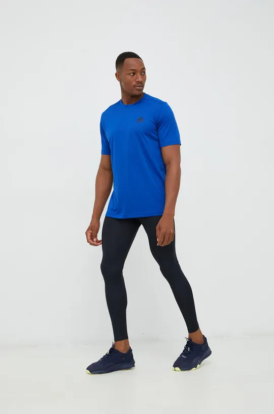 adidas Performance t-shirt treningowy niebieski