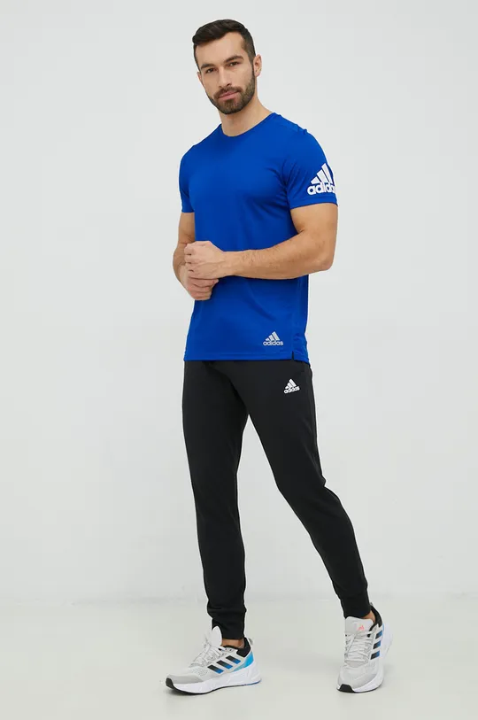 Μπλουζάκι για τρέξιμο adidas Performance Run It μπλε