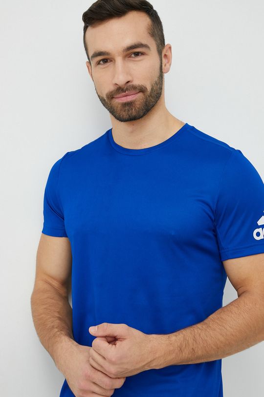 niebieski adidas Performance t-shirt do biegania Run It