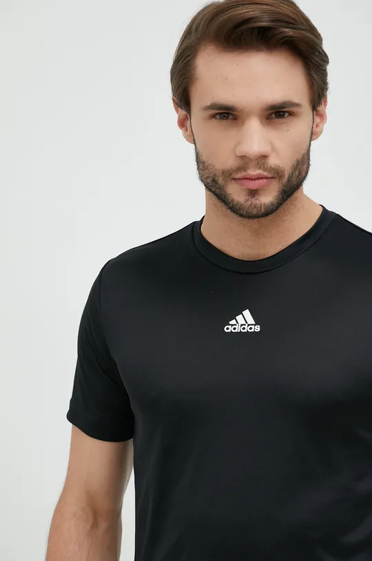 čierna Tréningové tričko adidas Performance Hiit 3-stripes
