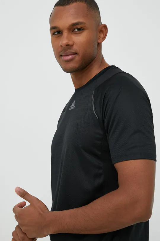 czarny adidas Performance t-shirt treningowy HIIT Spin