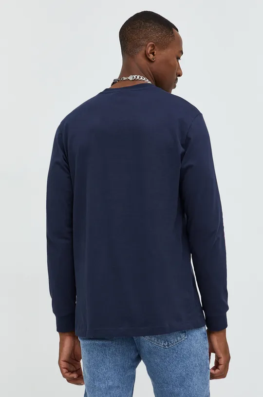 tmavomodrá Bavlnené tričko s dlhým rukávom adidas Originals