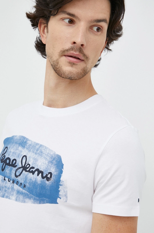 biały Pepe Jeans t-shirt bawełniany