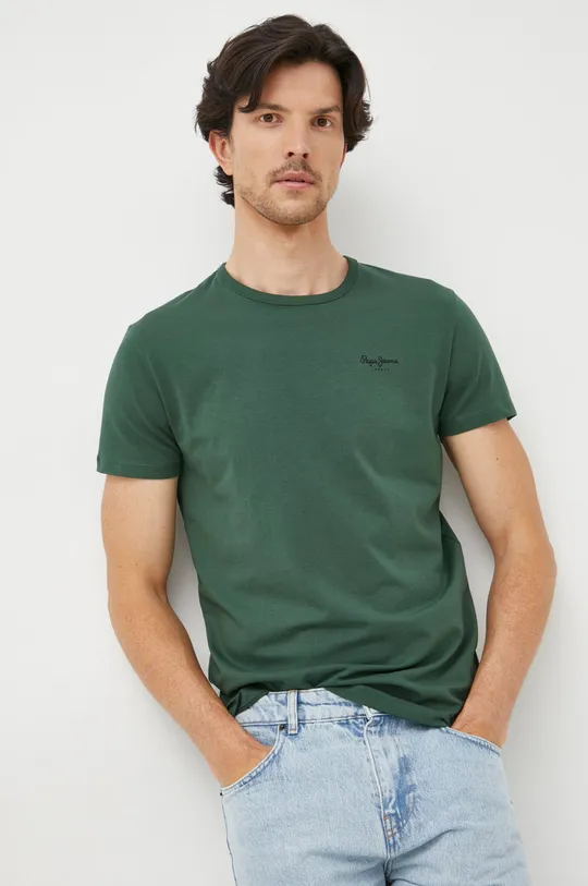 zielony Pepe Jeans t-shirt Męski