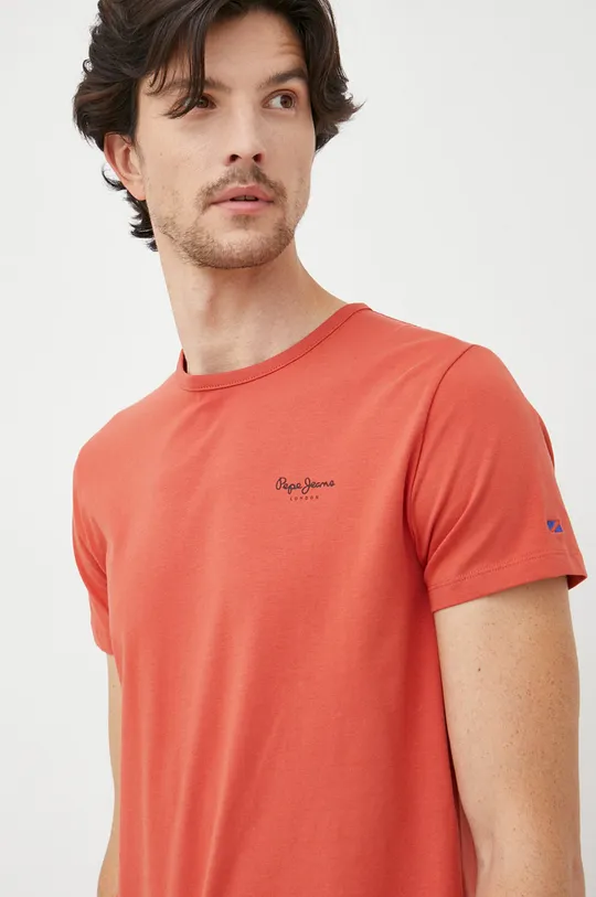 oranžna Kratka majica Pepe Jeans Moški