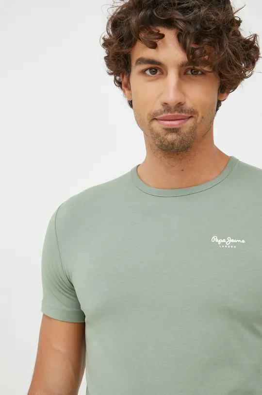 πράσινο Μπλουζάκι Pepe Jeans Ανδρικά