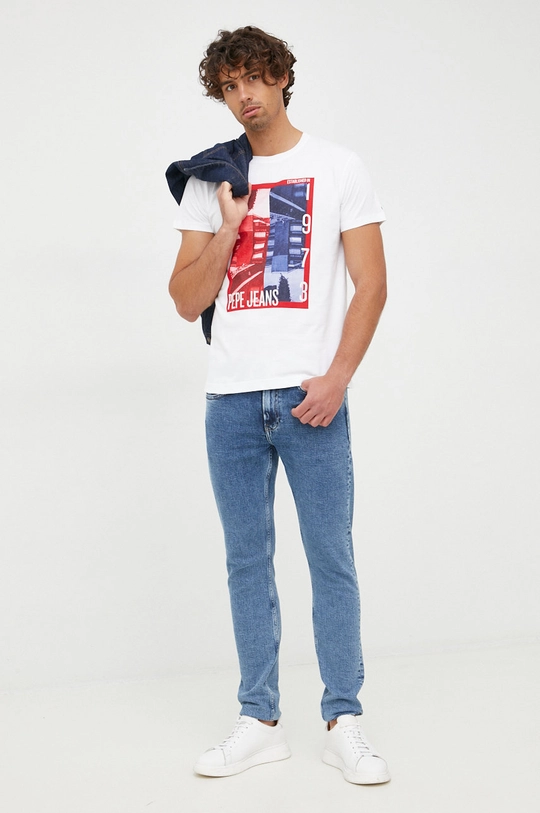 Pepe Jeans t-shirt bawełniany biały