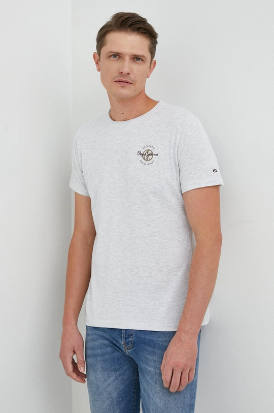 szary Pepe Jeans t-shirt Męski