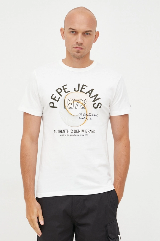 biały Pepe Jeans t-shirt bawełniany