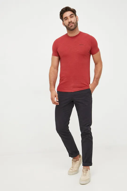 Pepe Jeans t-shirt bawełniany czerwony