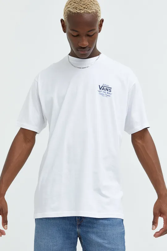 Vans t-shirt bawełniany biały