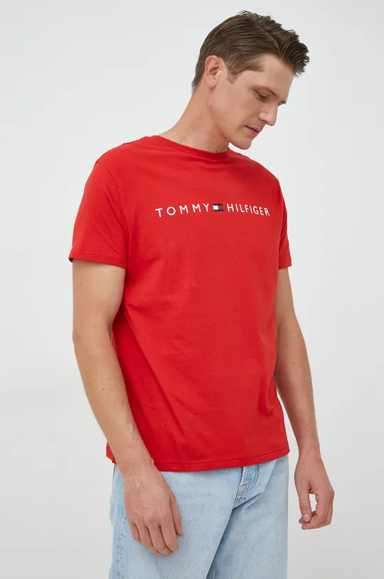 червоний Бавовняна футболка Tommy Hilfiger Чоловічий