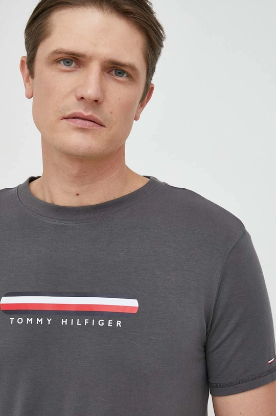 szary Tommy Hilfiger t-shirt