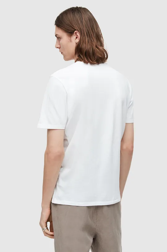 biały AllSaints t-shirt bawełniany PITCH BRACE SS CREW