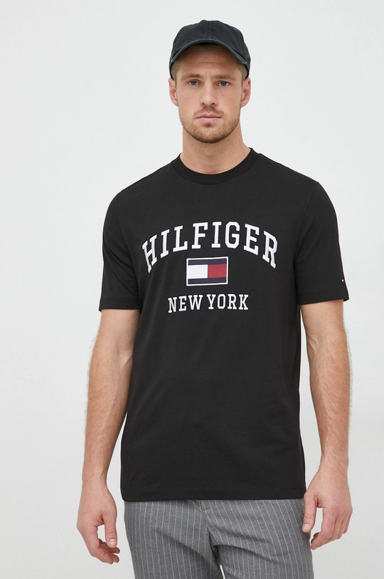 Tommy Hilfiger t-shirt bawełniany czarny