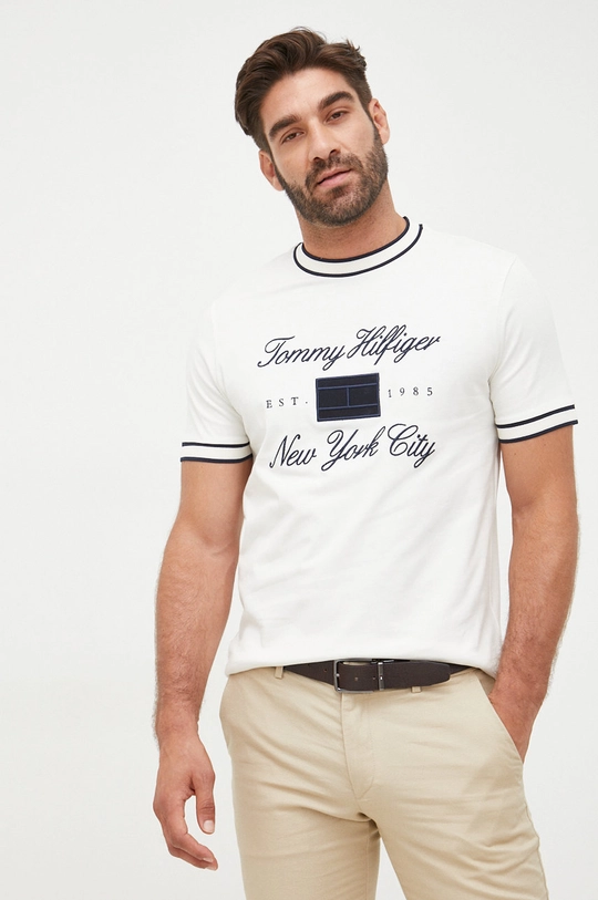 Tommy Hilfiger t-shirt bawełniany 100 % Bawełna