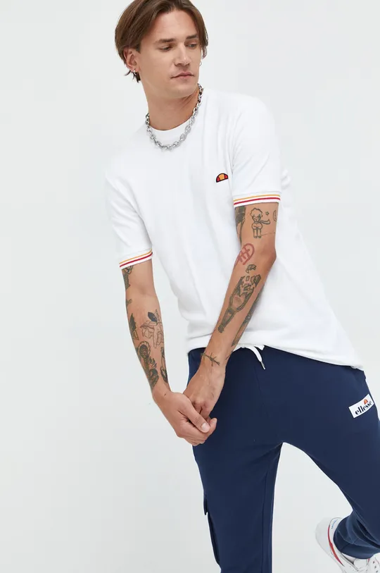 білий Бавовняна футболка Ellesse Чоловічий