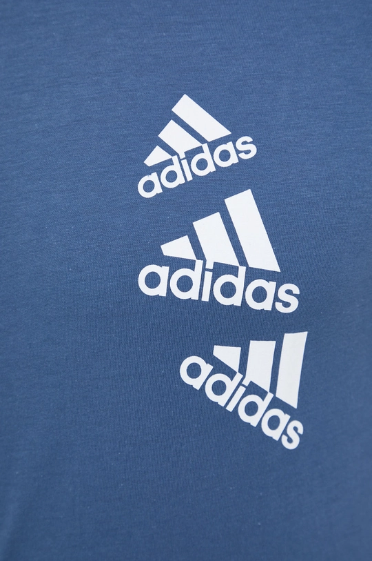 modrá Bavlnené tričko adidas