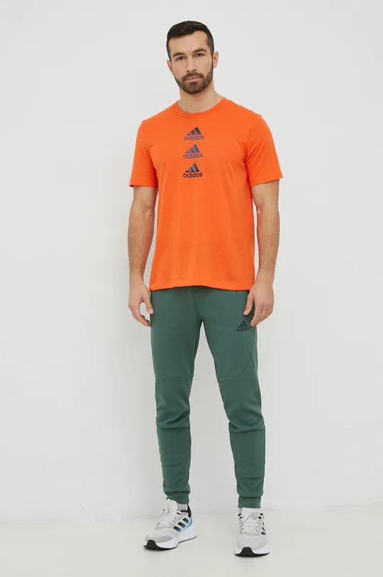Μπλουζάκι προπόνησης adidas Performance Design to Move πορτοκαλί