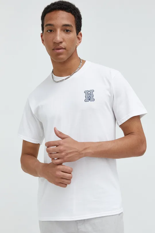 Odzież HUF t-shirt bawełniany x Trasher ts01919 biały