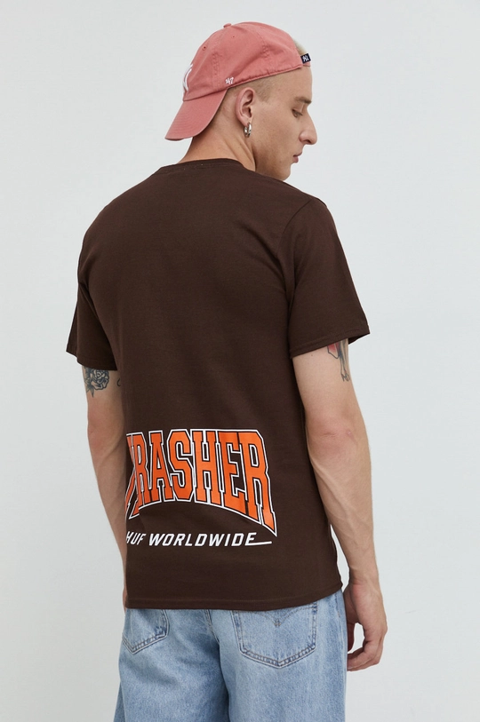 HUF t-shirt bawełniany x Trasher 100 % Bawełna