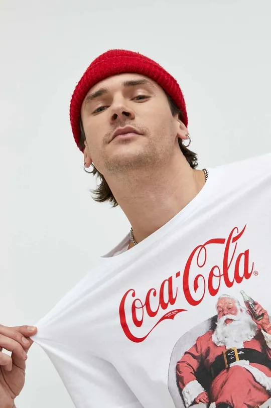 Bombažna kratka majica Produkt by Jack & Jones x Coca Cola Moški