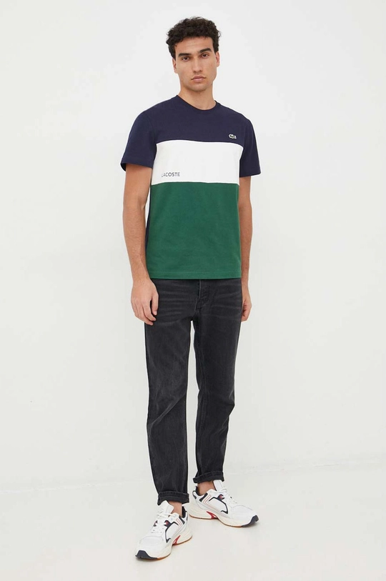 Lacoste t-shirt bawełniany multicolor