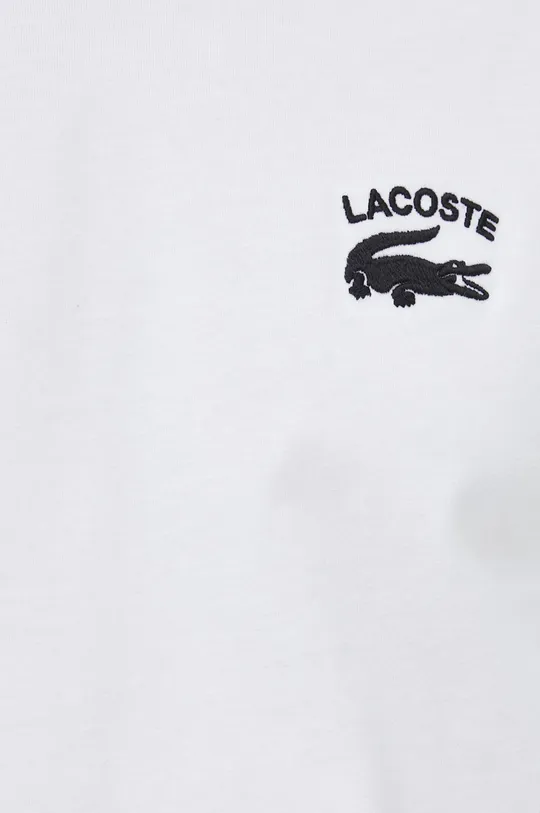 Bombažna majica z dolgimi rokavi Lacoste Moški