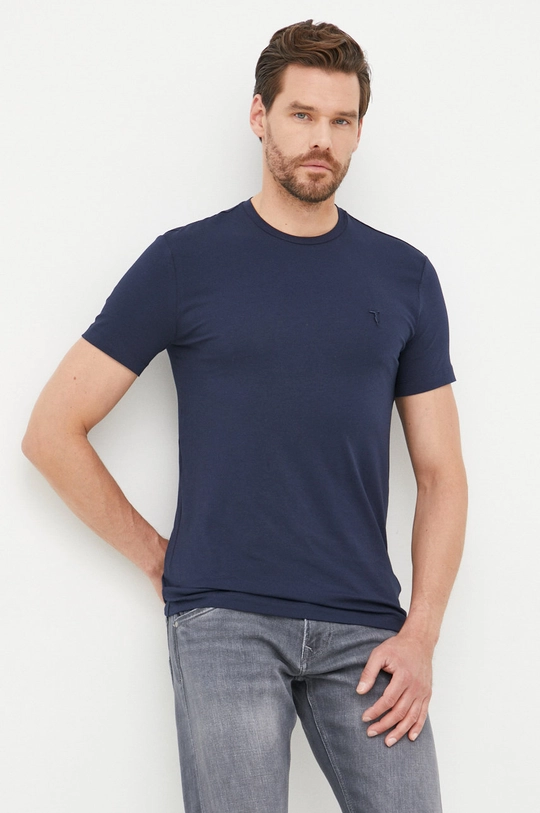 granatowy Trussardi t-shirt Męski