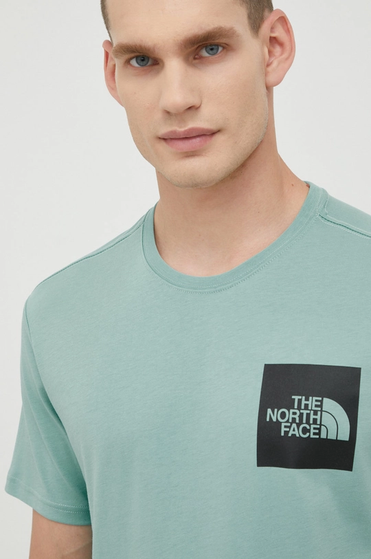 turkusowy The North Face t-shirt Męski