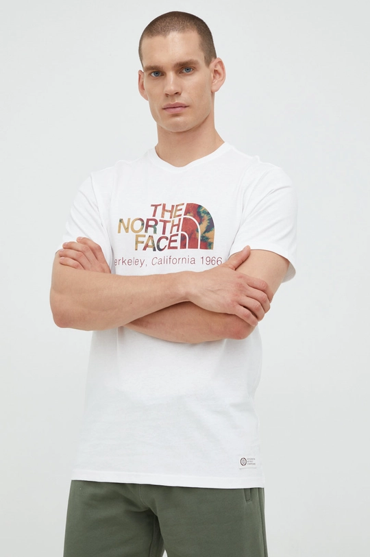 biały The North Face t-shirt bawełniany Męski