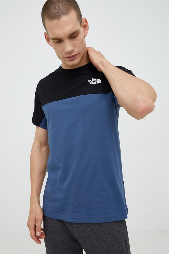 niebieski The North Face t-shirt bawełniany Męski