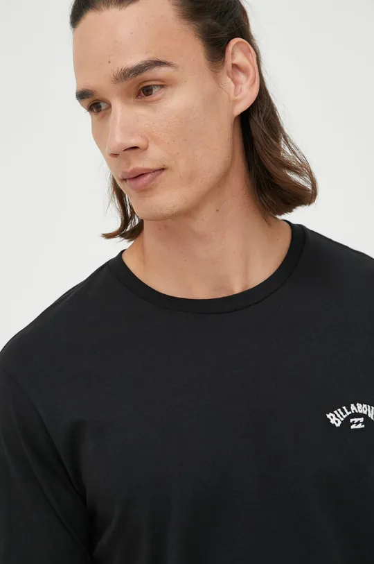 Bombažna kratka majica Billabong črna