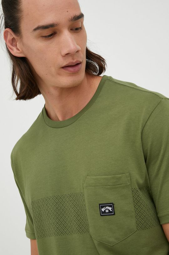 jasny oliwkowy Billabong t-shirt bawełniany Męski
