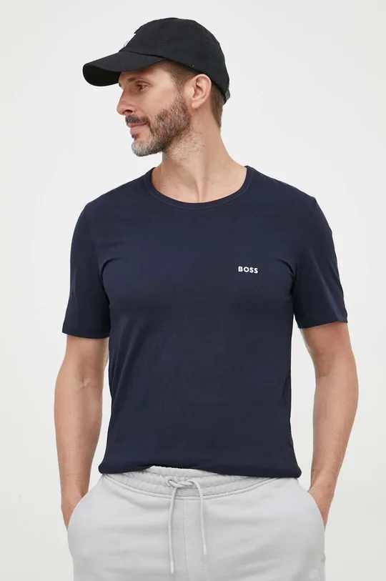 πολύχρωμο Βαμβακερό μπλουζάκι BOSS 3-pack Ανδρικά