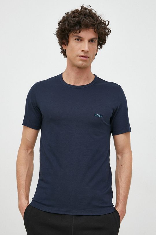 BOSS t-shirt bawełniany (3-pack) stalowy niebieski