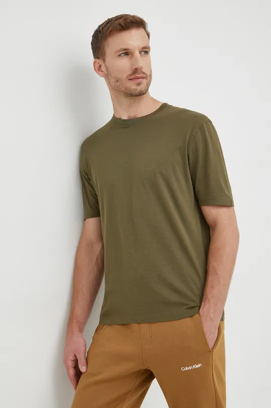 πράσινο Βαμβακερό μπλουζάκι Sisley Ανδρικά