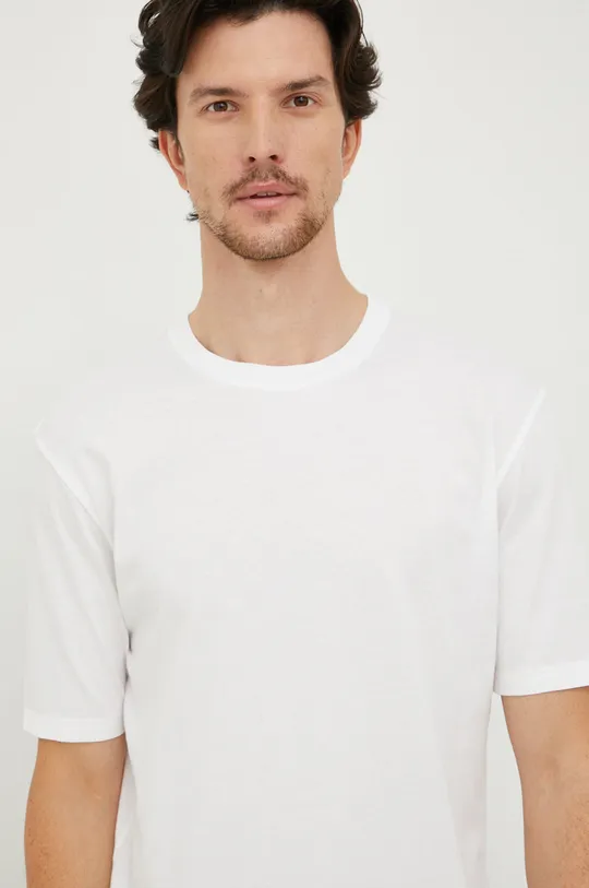 biały Sisley t-shirt bawełniany