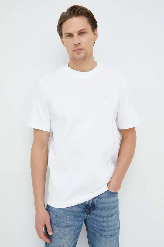 Calvin Klein Jeans t-shirt bawełniany  51 % Bawełna organiczna, 49 % Bawełna