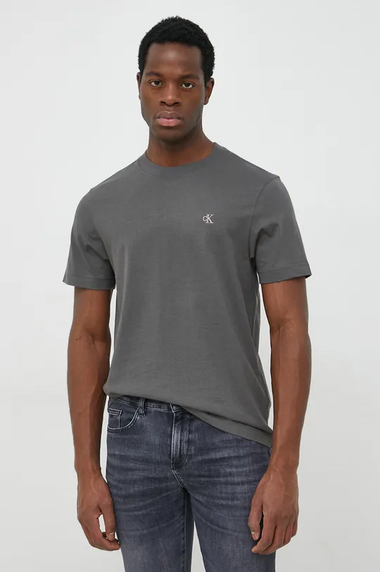 Βαμβακερό μπλουζάκι Calvin Klein Jeans  51% Οργανικό βαμβάκι, 49% Βαμβάκι