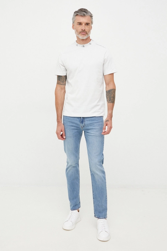 Calvin Klein Jeans t-shirt bawełniany szary