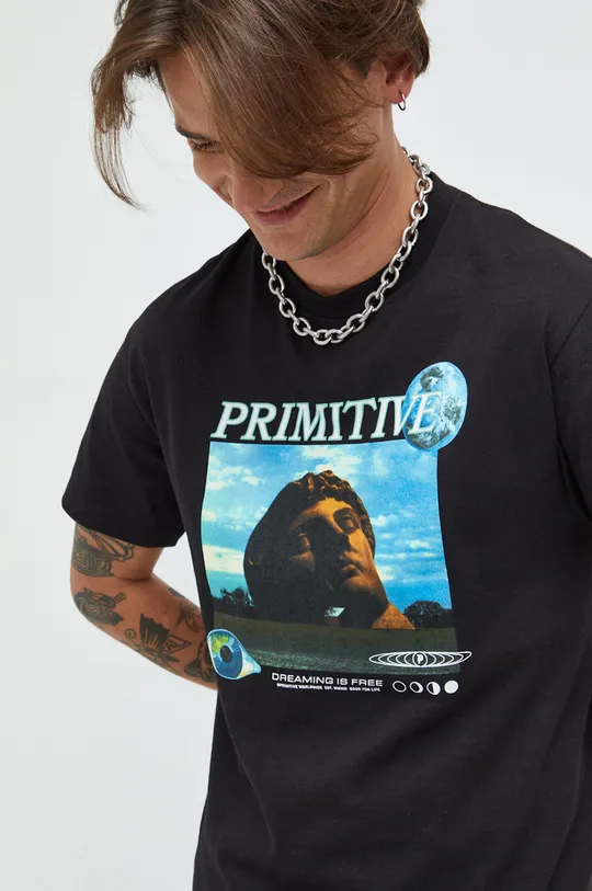 чорний Бавовняна футболка Primitive
