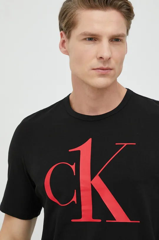 czarny Calvin Klein Underwear t-shirt piżamowy