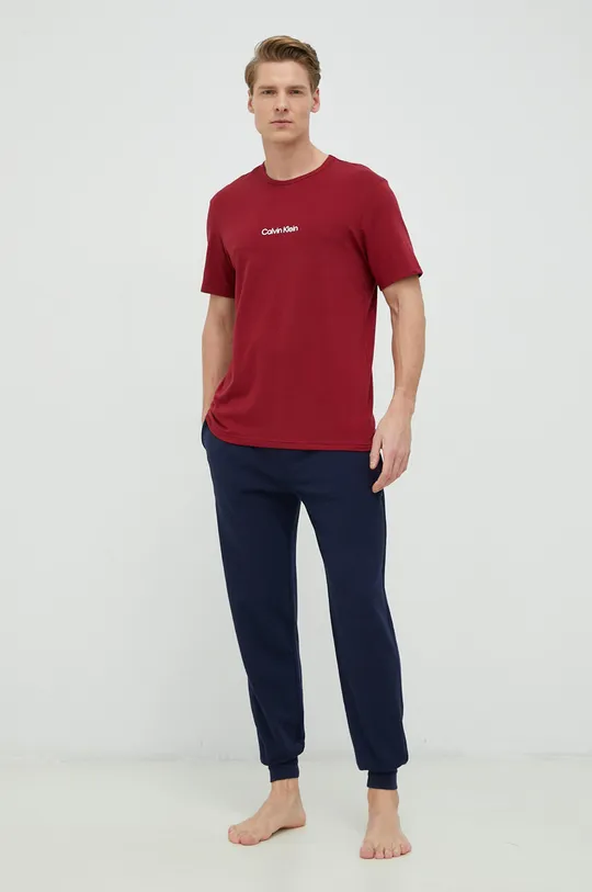 Pižama majica Calvin Klein Underwear rdeča