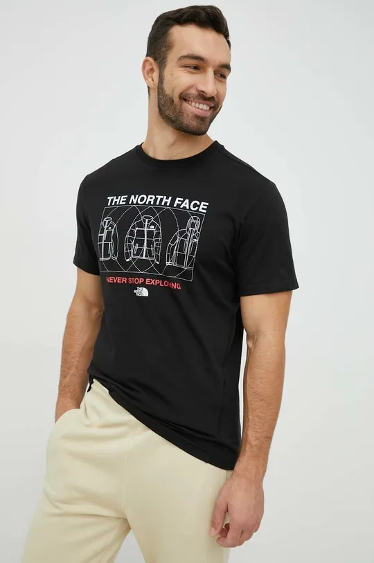 чорний Бавовняна футболка The North Face Чоловічий