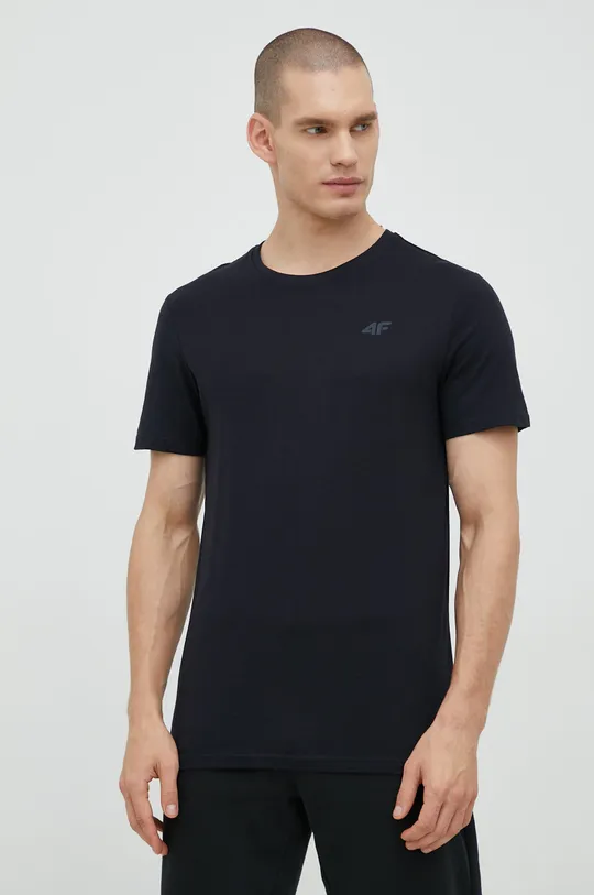σκούρο μπλε Βαμβακερό μπλουζάκι 4F